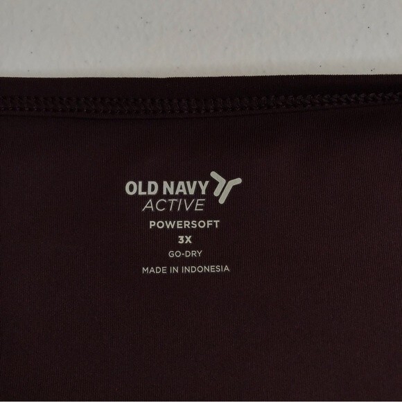 Old Navy Active Powersoft Go Dry Workout Top Pocket Long Sleeve Brown Women 3X - Picture 6 of 13